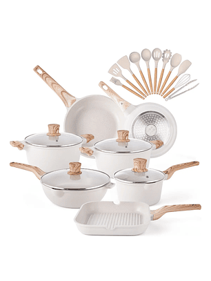 Bateria De Cocina Juego De Ollas Y Sarten 23 Pcs Caannasweis