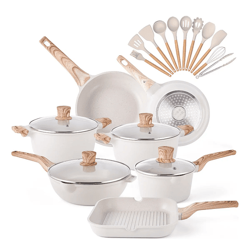 Bateria De Cocina Juego De Ollas Y Sarten 23 Pcs Caannasweis 1