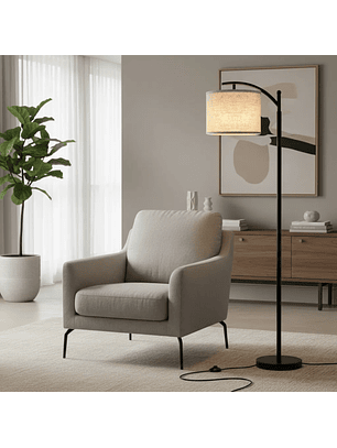 Lámparas De Piso 3 Temperaturas Color Regulable Con Bombilla Beige Negro