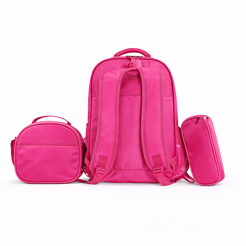 Mochila Escolar 3D con Carro + Lonchera y Estuche (Pack 3 Piezas) 15