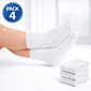 Pack 4 Calcetines Escolares ½ Caña Algodón | Blancos - Miniatura 2