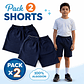 Pack 2 Short Deportivos de Algodón para Niños | Escolar - Miniatura 2