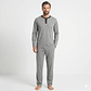 Pijama Botones Hombre Manga Larga  - Miniatura 1