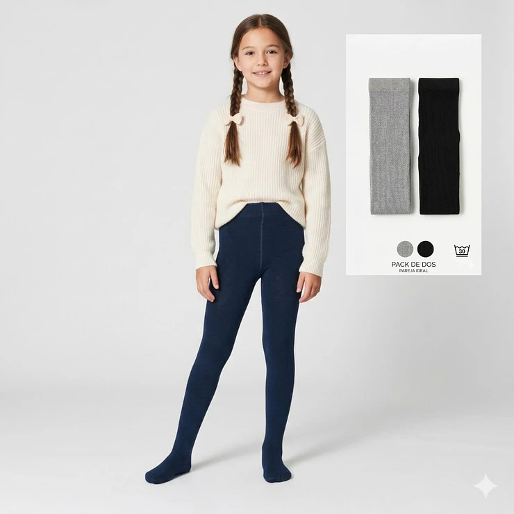 Pack 2 Panty Térmica Niña Cotton 1