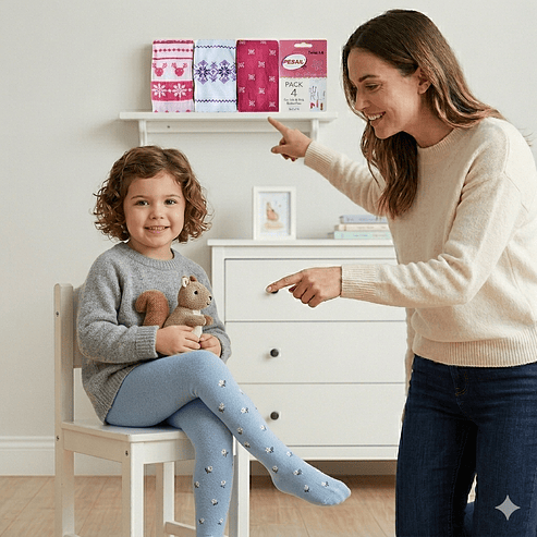 Pack 4 Pantys Lana Diseño  1