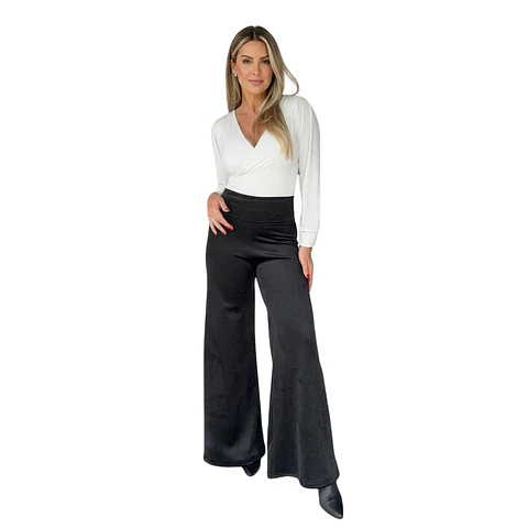 Pantalón Palazzo estilo vintage cotele