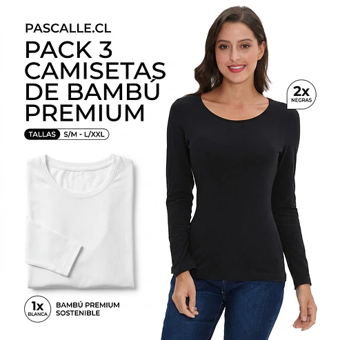 Pack 3 Camisetas Bambu  3