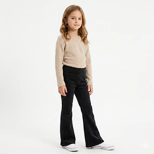 Calza Flare Wide Cotele  Forrada en Micropolar para Niñas 