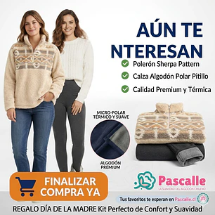 Poleron Sherpa + Calza Algodon Forrada Pitillo 