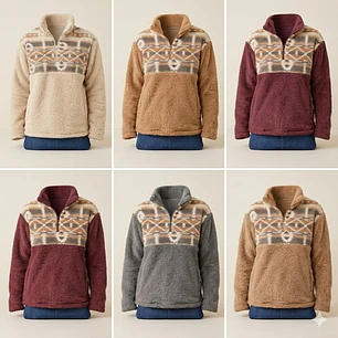 Poleron Sherpa + Calza Algodon Forrada Pitillo 