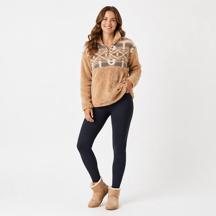 Poleron Sherpa + Calza Algodon Forrada Pitillo  3