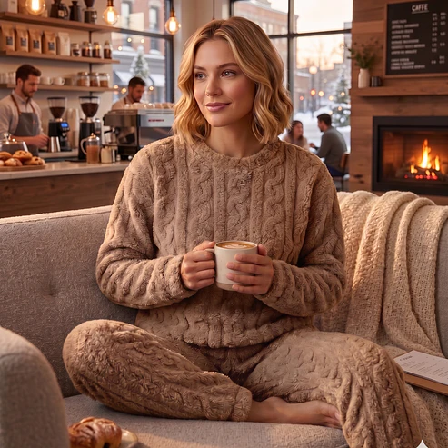 Pijama Peludo Ultra Suave Mujer – Abrigo Total para este Invierno 4