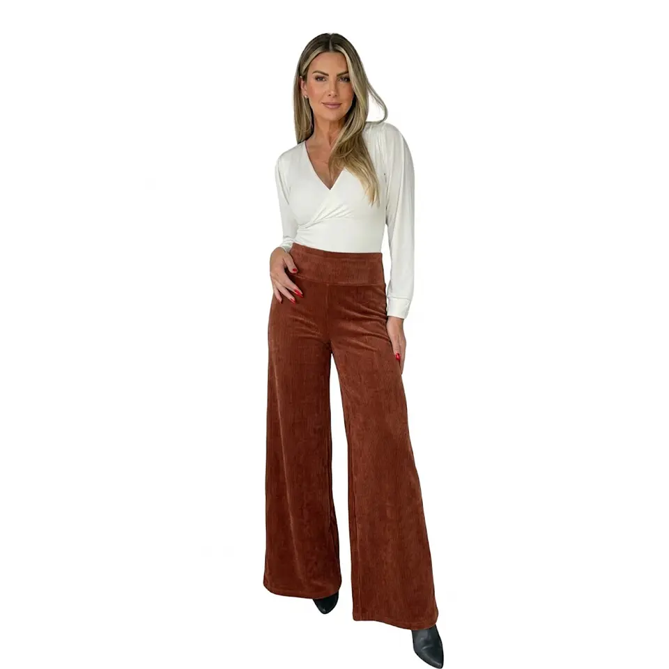 Pantalón Palazzo estilo vintage cotele 22