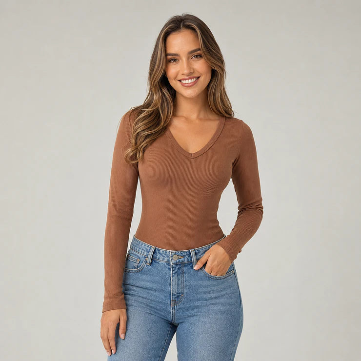 Camiseta SLUB Manga Larga Mujer 4