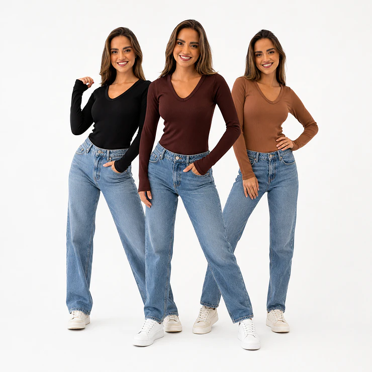Camiseta SLUB Manga Larga Mujer 1