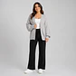 Pantalón Wide Leg Tejido Acanalado Forrado Mujer - Miniatura 6
