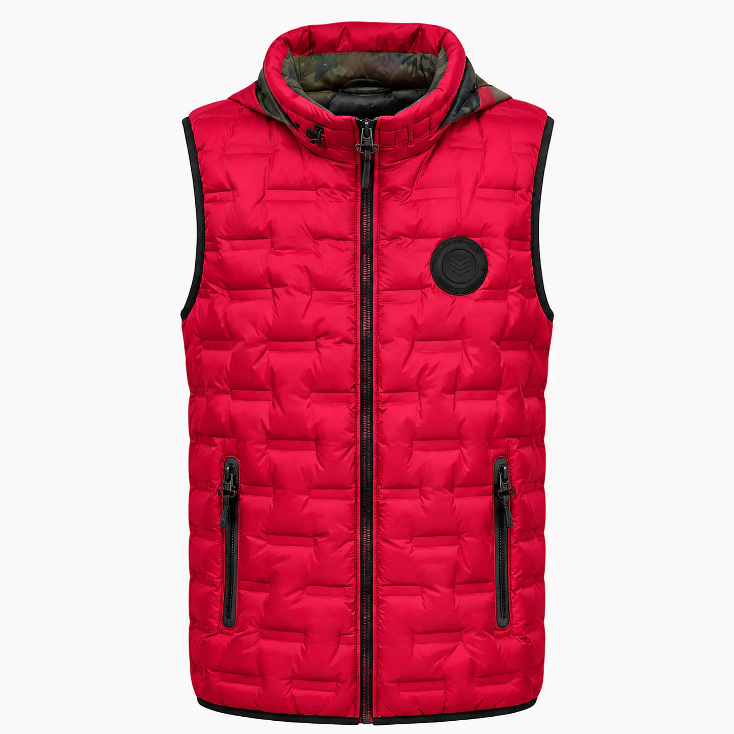 Chaleco Puffer Hombre Reversible con Capucha 5