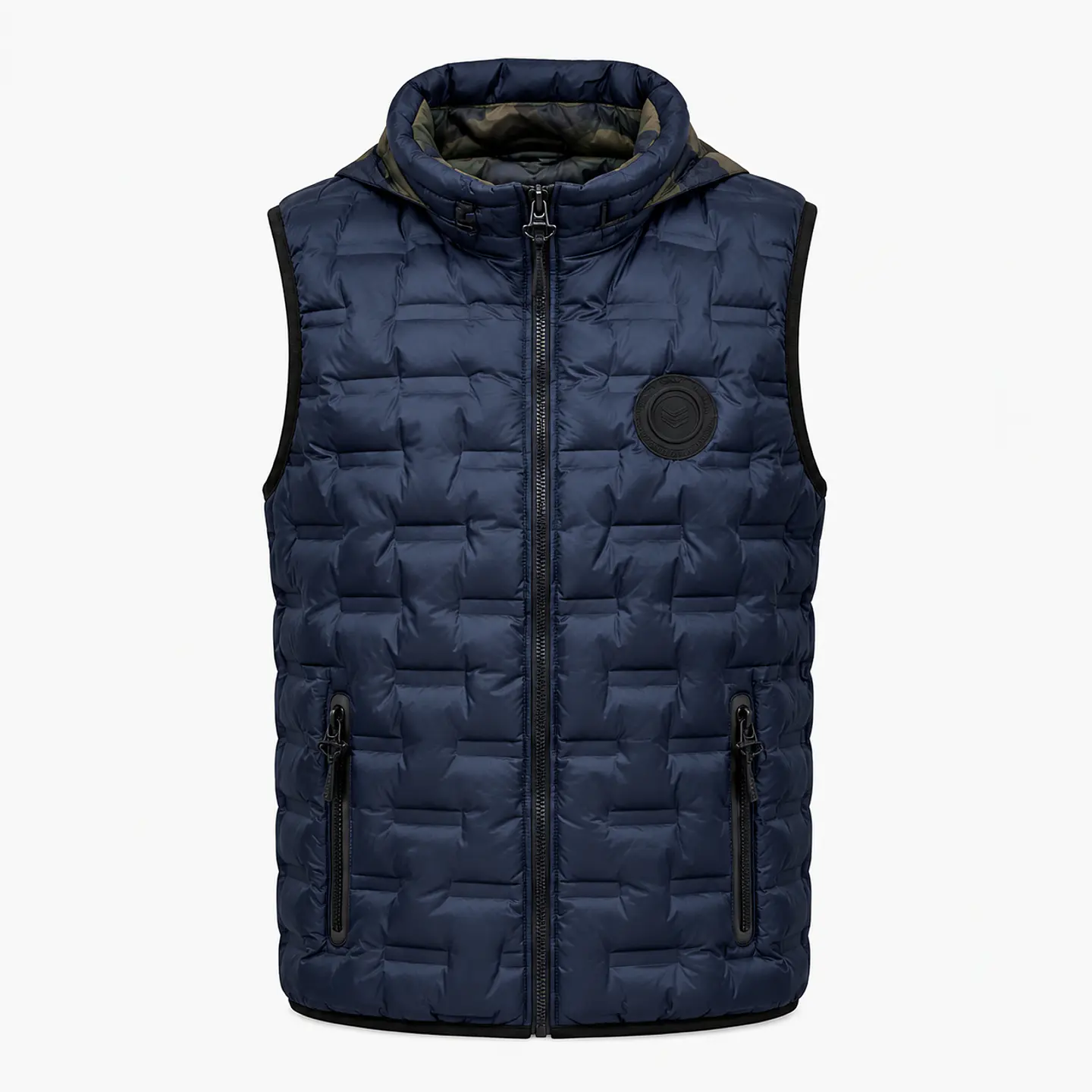 Chaleco Puffer Hombre Reversible con Capucha 8