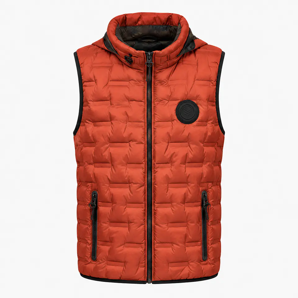 Chaleco Puffer Hombre Reversible con Capucha 2