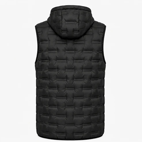 Chaleco Puffer Hombre Forrado con Capucha 11