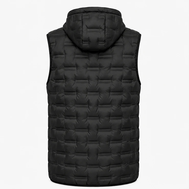 Chaleco Puffer Hombre Forrado con Capucha 11