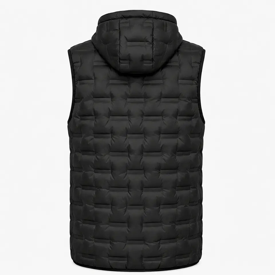 Chaleco Puffer Hombre Reversible con Capucha 11