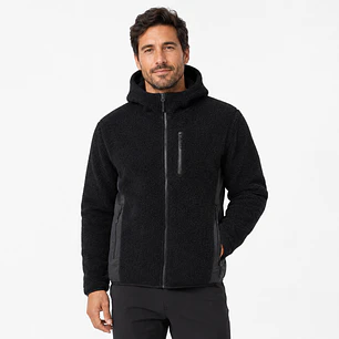 Chaqueta Polar Sherpa Hombre con Gorro
