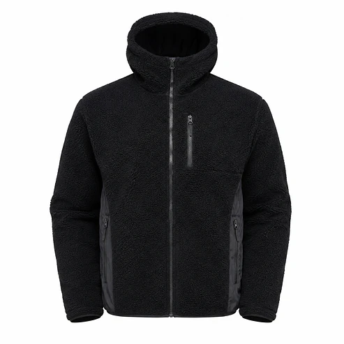 Chaqueta Polar Sherpa Hombre con Gorro 4