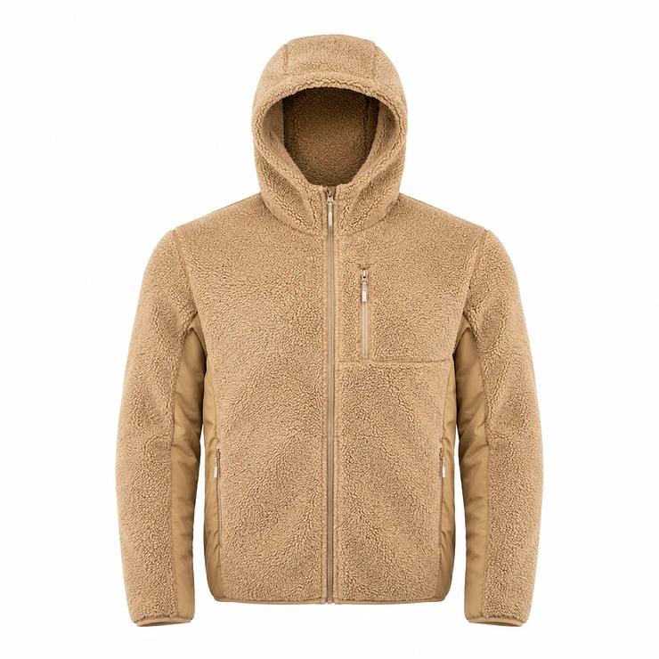 Chaqueta Polar Sherpa Hombre con Gorro 10