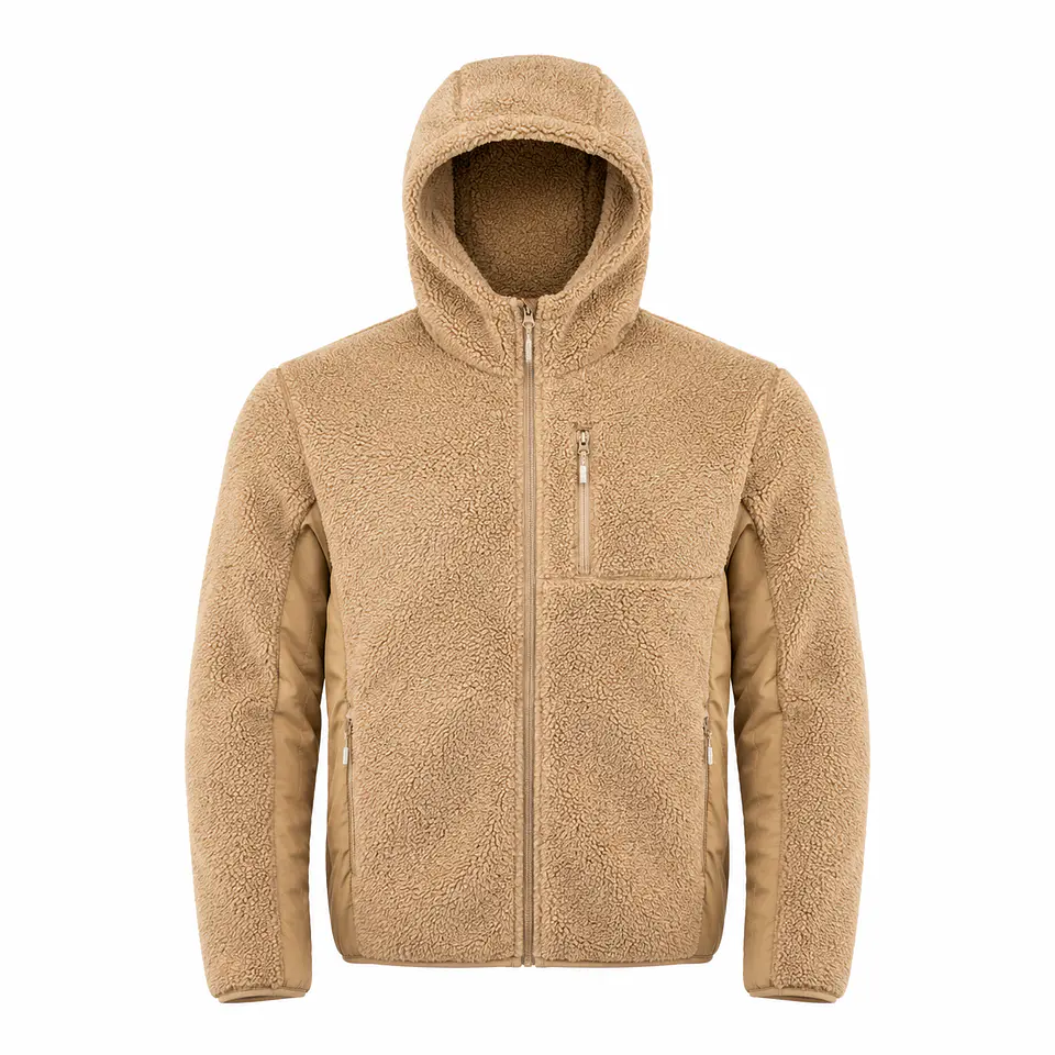 Chaqueta Polar Sherpa Hombre con Gorro 10
