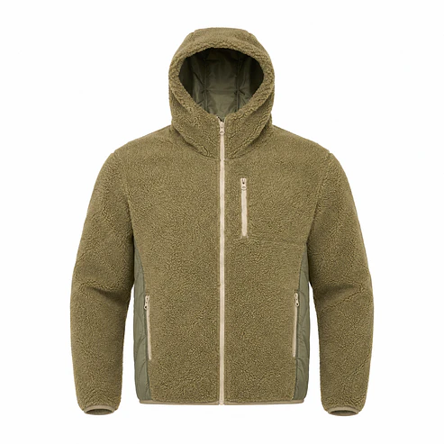 Chaqueta Polar Sherpa Hombre con Gorro 16