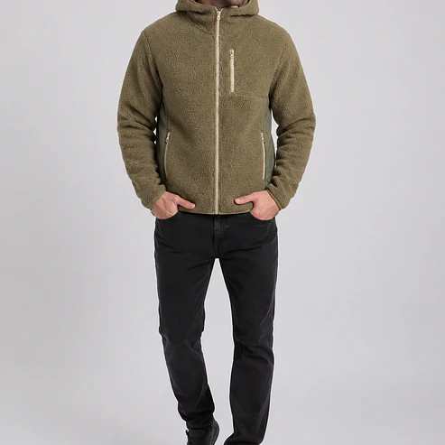 Chaqueta Polar Sherpa Hombre con Gorro 14