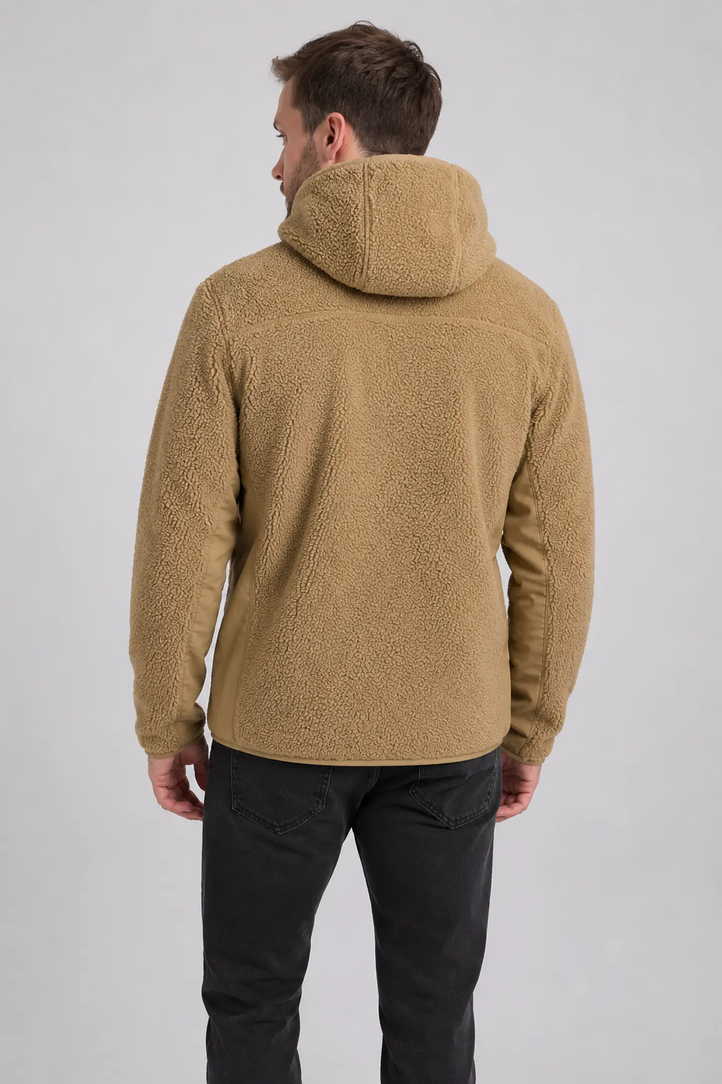 Chaqueta Polar Sherpa Hombre con Gorro 11