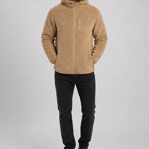 Chaqueta Polar Sherpa Hombre con Gorro 9