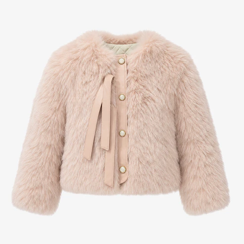 Abrigo Corto de Faux Fur con Forro Acolchado 2