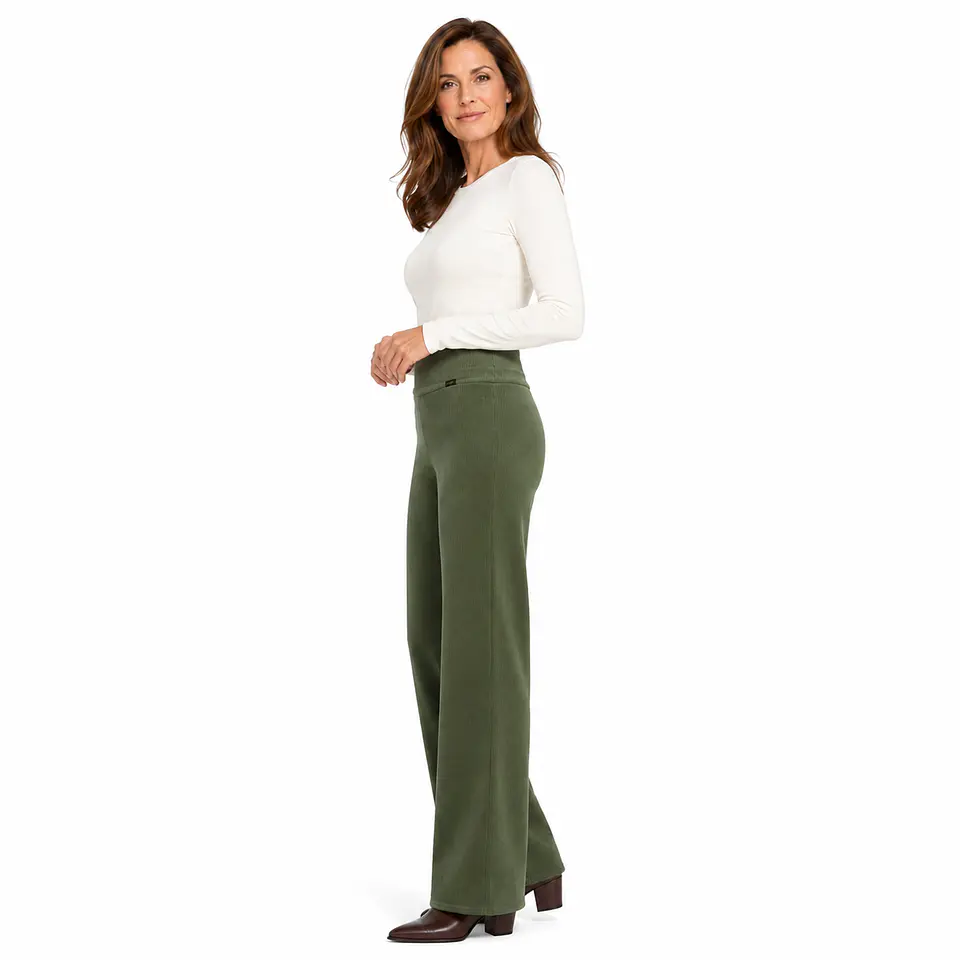 Pantalón Recto Cotelé Forrado en Polar 13