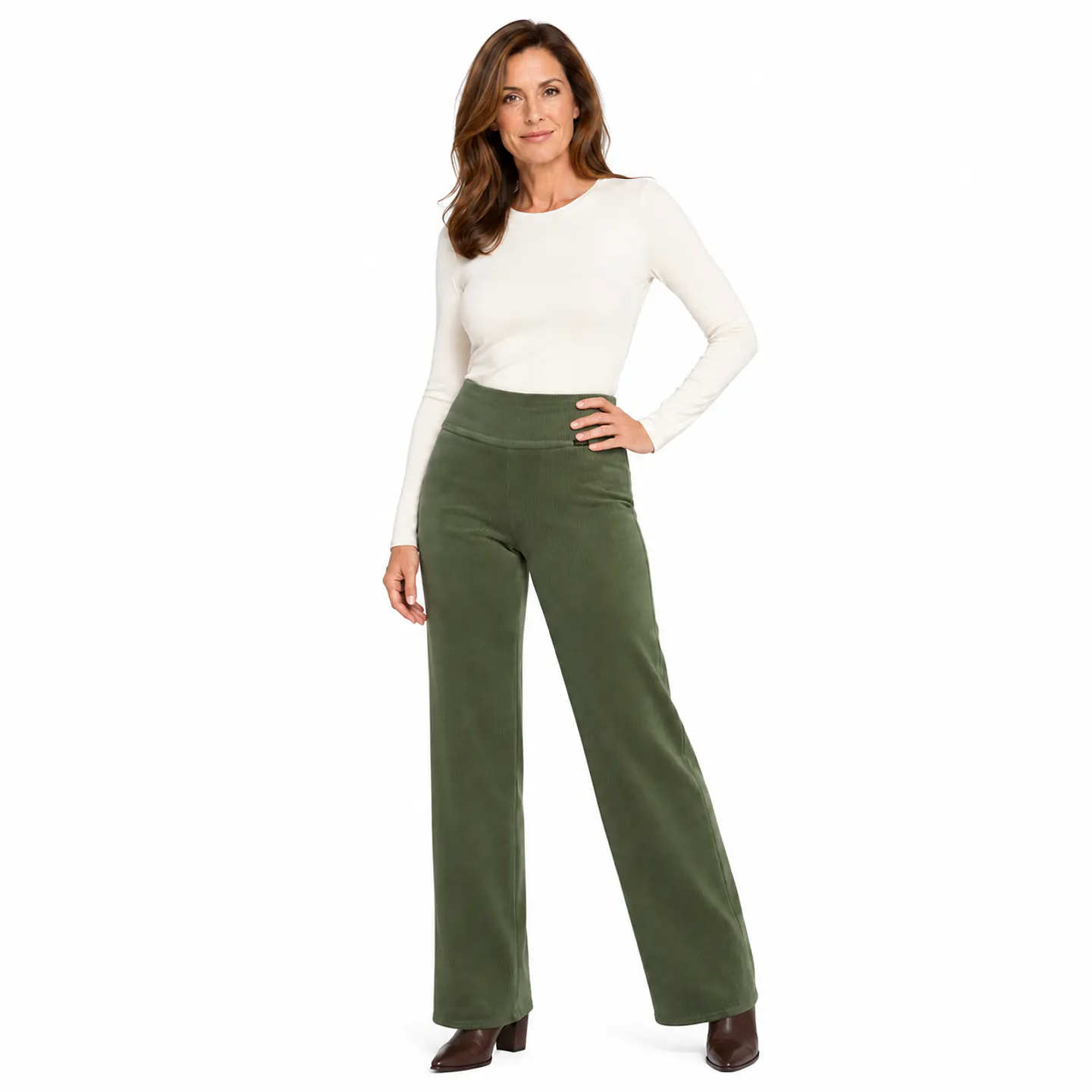 Pantalón Recto Cotelé Forrado en Polar 15