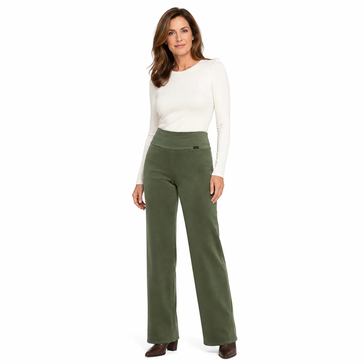 Pantalón Recto Cotelé Forrado en Polar 16