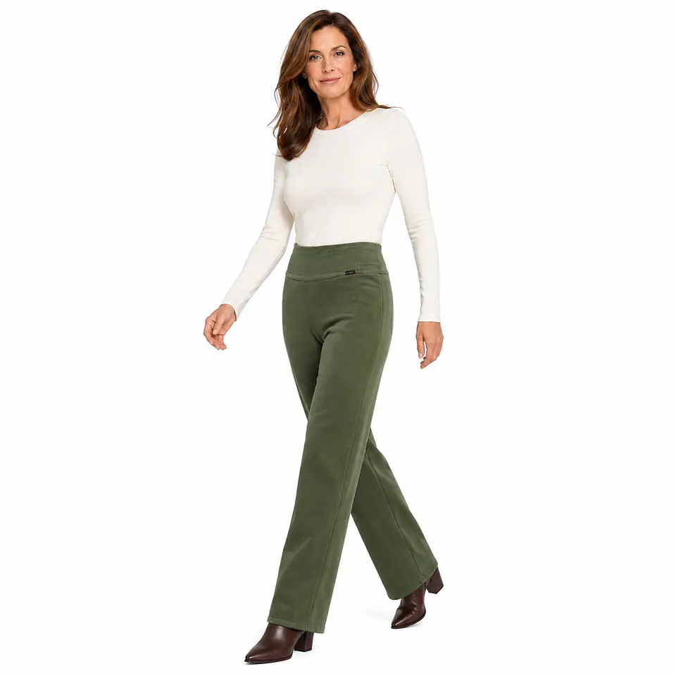 Pantalón Recto Cotelé Forrado en Polar 17
