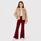 Calza Flare Wide Cotele  Forrada en Micropolar para Niñas  - Miniatura 5