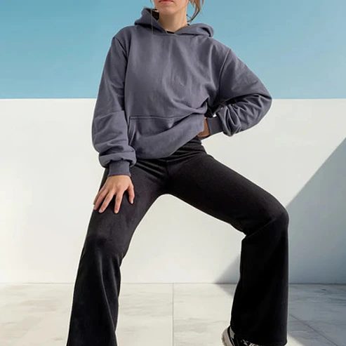 Pantalon Pata Elefante Cotele Forrado Polar Invierno 1