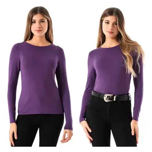 Pack 3 Camisetas De Bambú Para Mujer  Ultrasuaves Y Frescas 5
