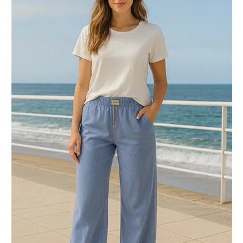Jeans Palazzo Mujer Tela Liviana, Cómoda Y Suave 1