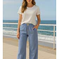 Jeans Palazzo Mujer Tela Liviana, Cómoda Y Suave - Miniatura 1