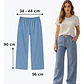 Jeans Palazzo Mujer Tela Liviana, Cómoda Y Suave - Miniatura 3