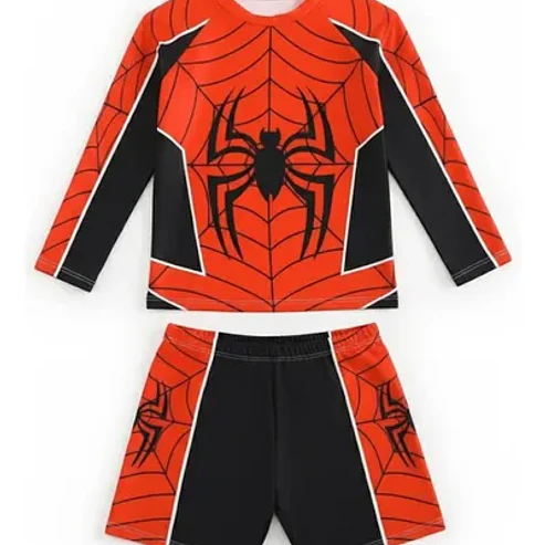 Traje De Baño Spiderman, Diseño Hombre Araña Para Niños 3