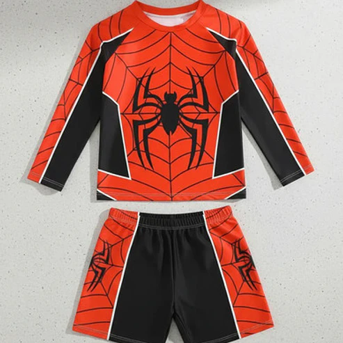 Traje De Baño Spiderman, Diseño Hombre Araña Para Niños 4