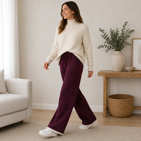 Pantalón Palazzo Lanilla Soft Mujer 4