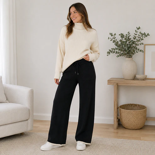 Pantalón Palazzo Lanilla Soft Mujer 8