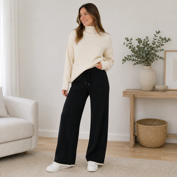 Pantalón Palazzo Lanilla Soft Mujer 8